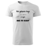 Мъжка тениска Най-Добрият Баща в бял и черен цвят.
