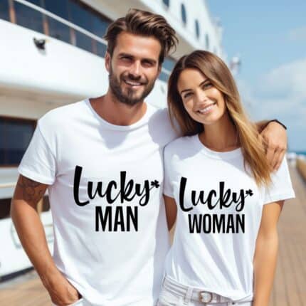 Тениски за двойки Lucky Man / Woman