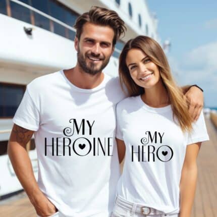 Тениски за двойки My Hero(ine)