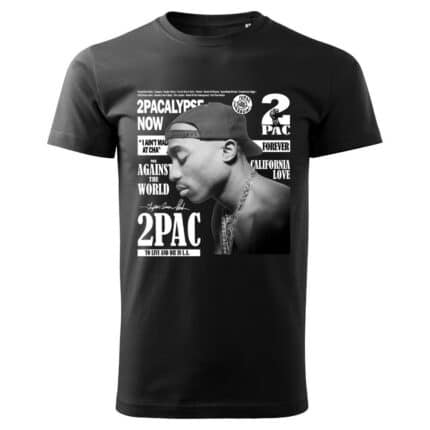 Черна тениска 2Pac 92