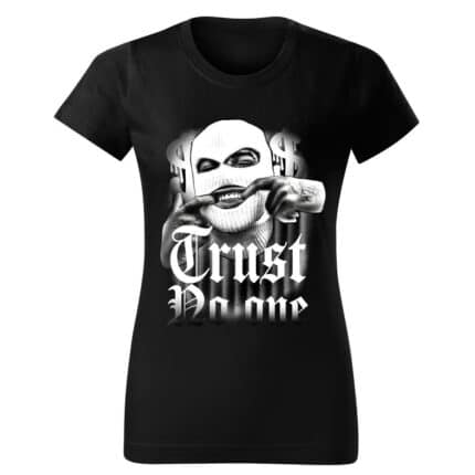 Дамска Черна Тениска Тrust No One