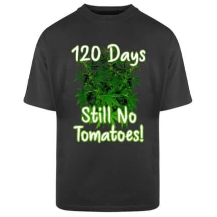 Мъжка Овърсайз Тениска 120 Days Still No Tomatoes