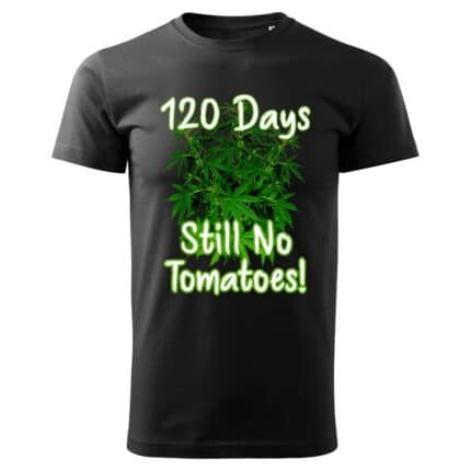 Мъжка Черна Тениска 120 Days Still No Tomatoes