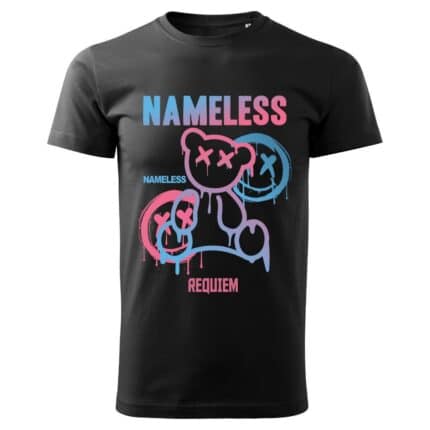 Мъжка тениска street wear Nameless в черен цвят