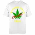 Мъжка Бяла Овърсайз Тениска Alcohol Kills Cannabis Chills
