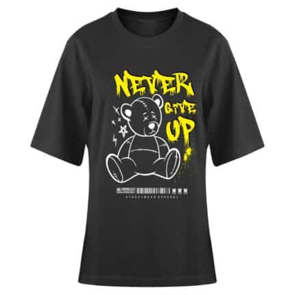 Овърсайз Дамска тениска Never Give Up