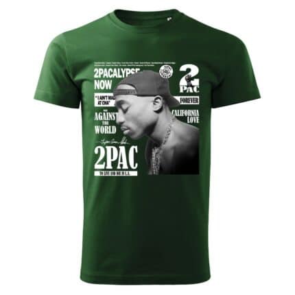 тЪМНОЗЕЛЕНА тениска 2Pac 92