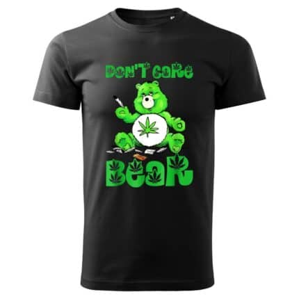 0703 Teniska cherna Funny Weed Bear Dont Care