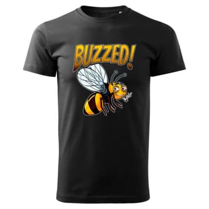 0711 Buzzed Bee High Funny 420 Smoking Weed Cannabis Marijuana T-Shirt