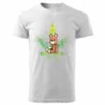 Мъжка бяла тениска Cannabis Bear Bong