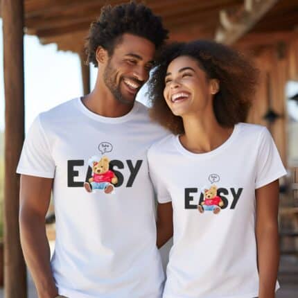 Мъжка и дамска тениски с мече Easy