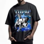 Овърсайз Мъжка Черна 2Pac All Eyez On Me PhotoShoot