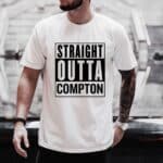 Мъжка БЯЛА тениска Straight Outta Compton
