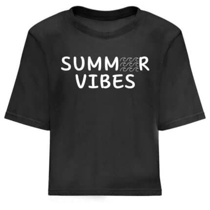 Дамска Кроп Топ Тениска Summer Vibes