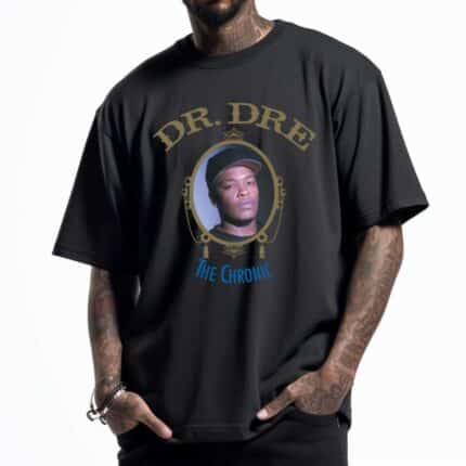 Мъжка черна овърсайз тениска Dr. Dre The Chronic