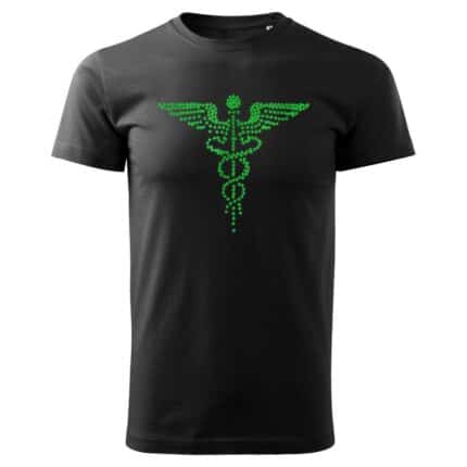 Мъжка черна тениска Cannabis Medical