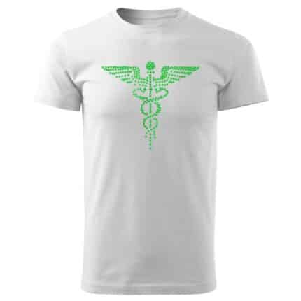 Мъжка бяла тениска Cannabis Medical