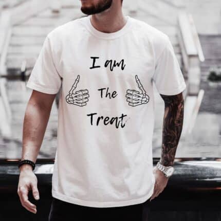 Мъжка Бяла Тениска I Am The Treat