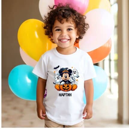 Детска Хелоуин Тениска Mickey Mouse Име По Избор
