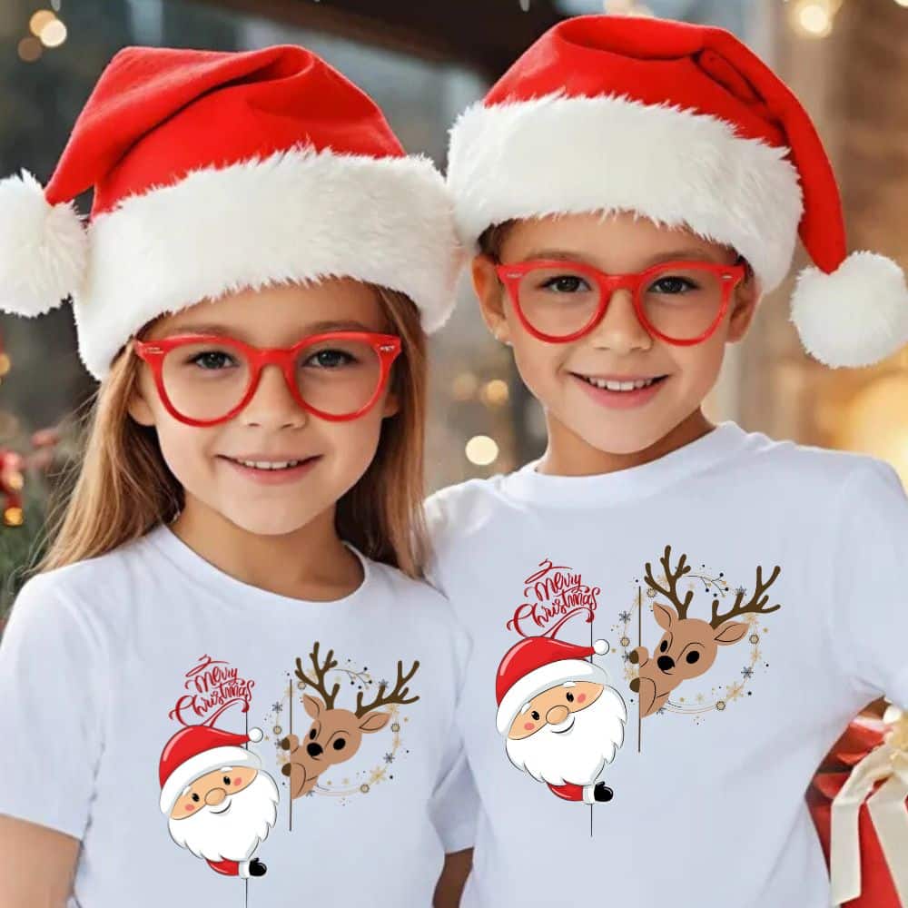 Коледна Тениска Christmas в бяло Коледна Тениска Christmas в бяло