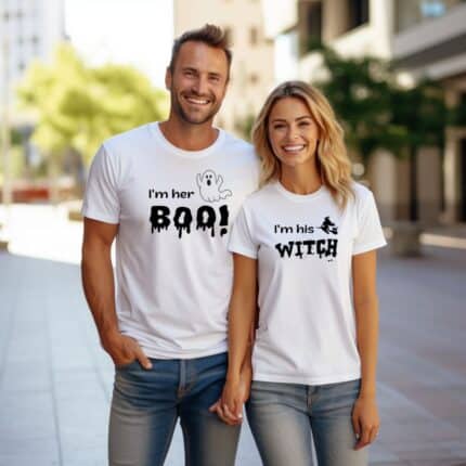 Мъжка Хелоуин Тениска I'm Her Boo