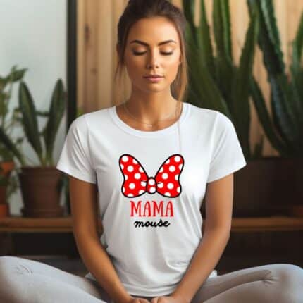 Дамска Тениска Family Minnie Mouse мама