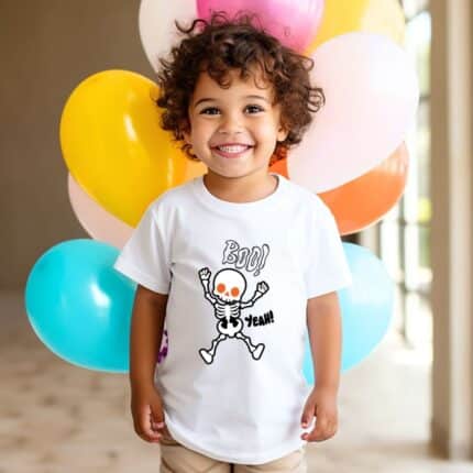 Детска Хелоуин Тениска Boo Skull