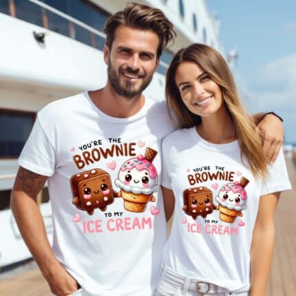Тениски за двойки Brownie To My Ice Cream