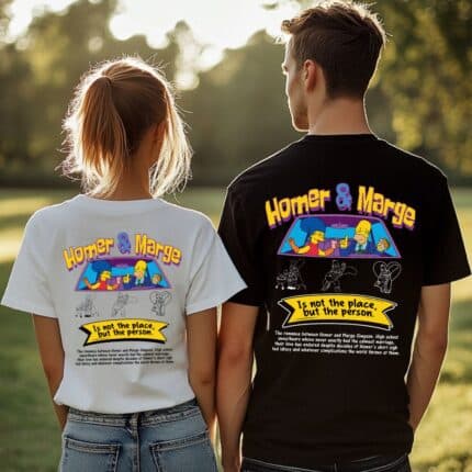 Тениски за двойки Homer&Marge