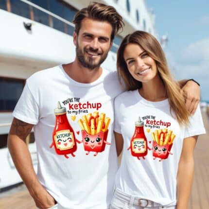 Тениски за двойки Ketchup To My Fries