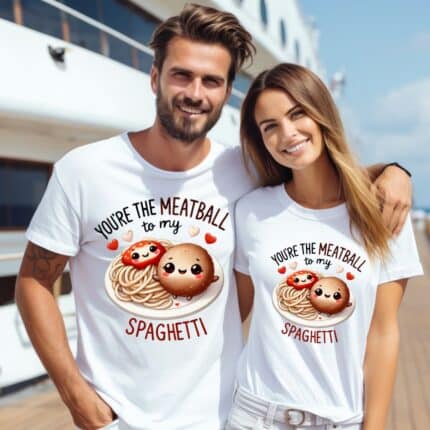 Тениски за двойки Meatball To My Spaghetti