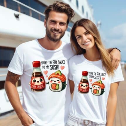 Тениски за двойки Soy Sauce To My Sushi