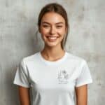 Дамска бяла тениска Dream Big, Live Simple.