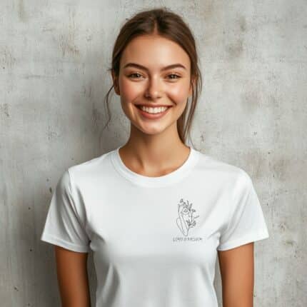 Дамска бяла тениска Less is More