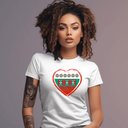 Тениска Сърце Шевица