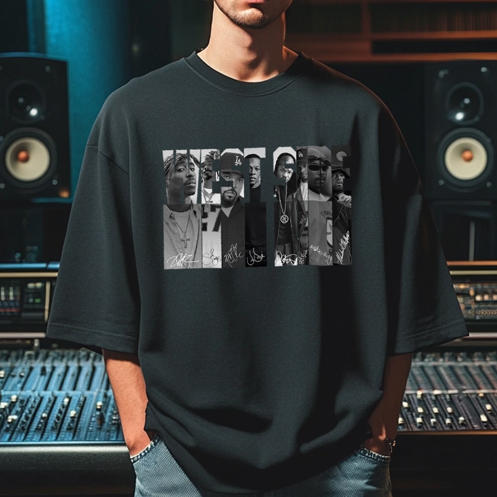 Мъжка Тениска WEST SIDE Rappers Signatures черна Мъжка Тениска WEST SIDE Rappers Signatures черна