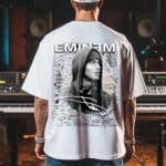 Мъжка Тениска Eminem Lose Yourself Notes бяла отзад