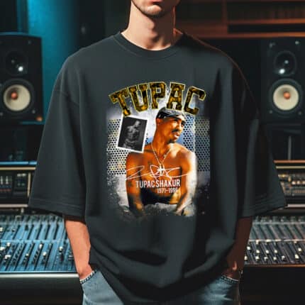 Мъжка Тениска Tupac Shakur черна