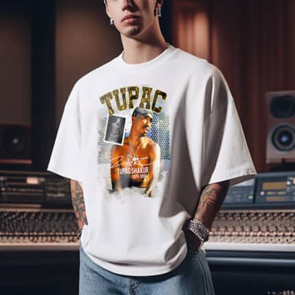 Мъжка Тениска Tupac Shakur бяла