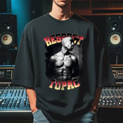Мъжка Тениска Tupac Shakur Respect black