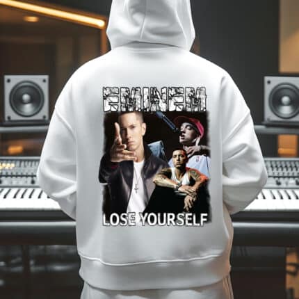 Худи Eminem Lose Yourself бяло