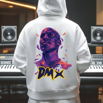 Бяло Худи DMX отзад