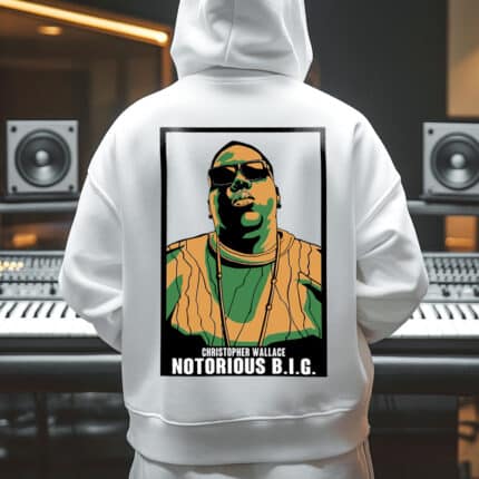 Бяло Худи Notorious B.I.G. отзад