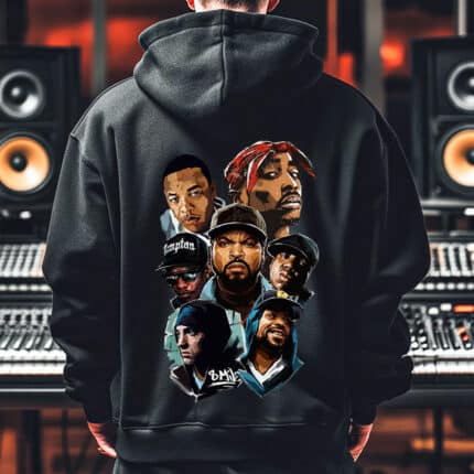 Черно Худи West Coast Rappers