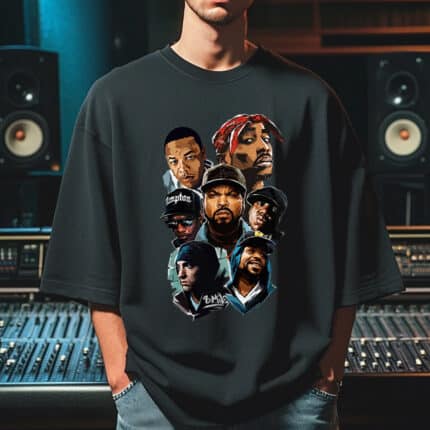 Мъжка Тениска West Coast Rappers черна