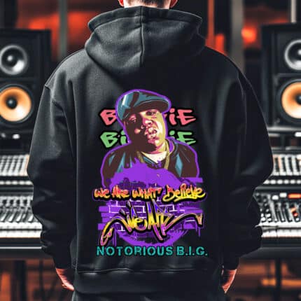 Черно Худи Notorious B.I.G. - We Are What Believe WearZ - отзад