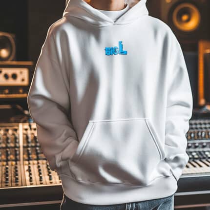 Бяло Худи Big L отпред
