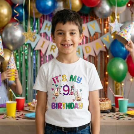 Детска тениска It's my birthday с опция за избор на години